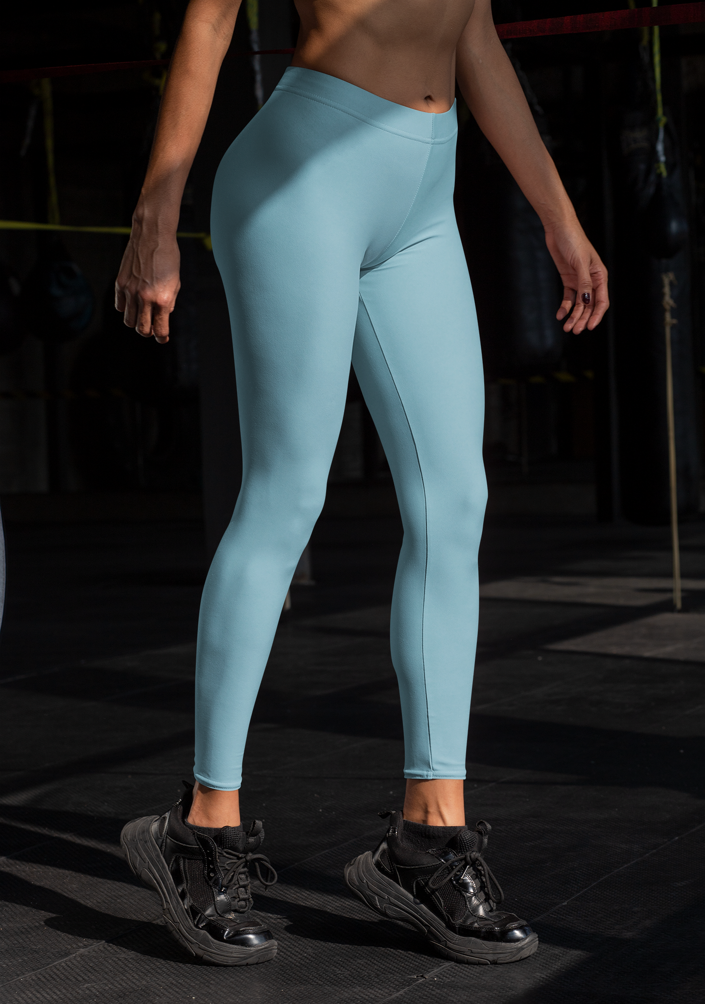 Seagull Blue Capri Leggings
