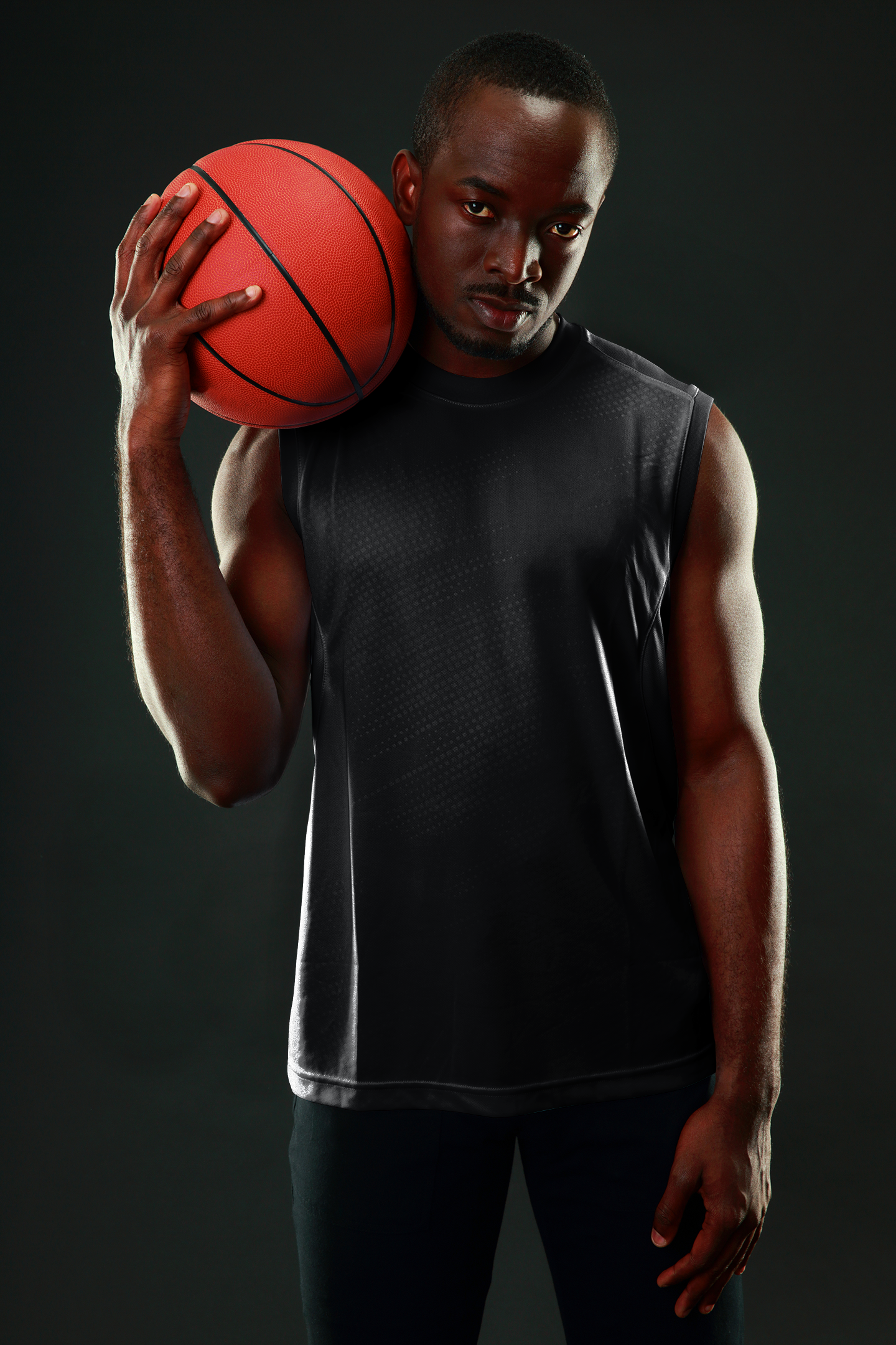 Solid Black Gym Vest