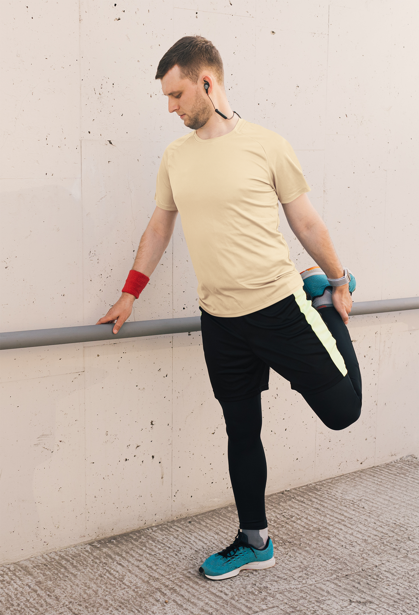 Peach Mens Active Wear