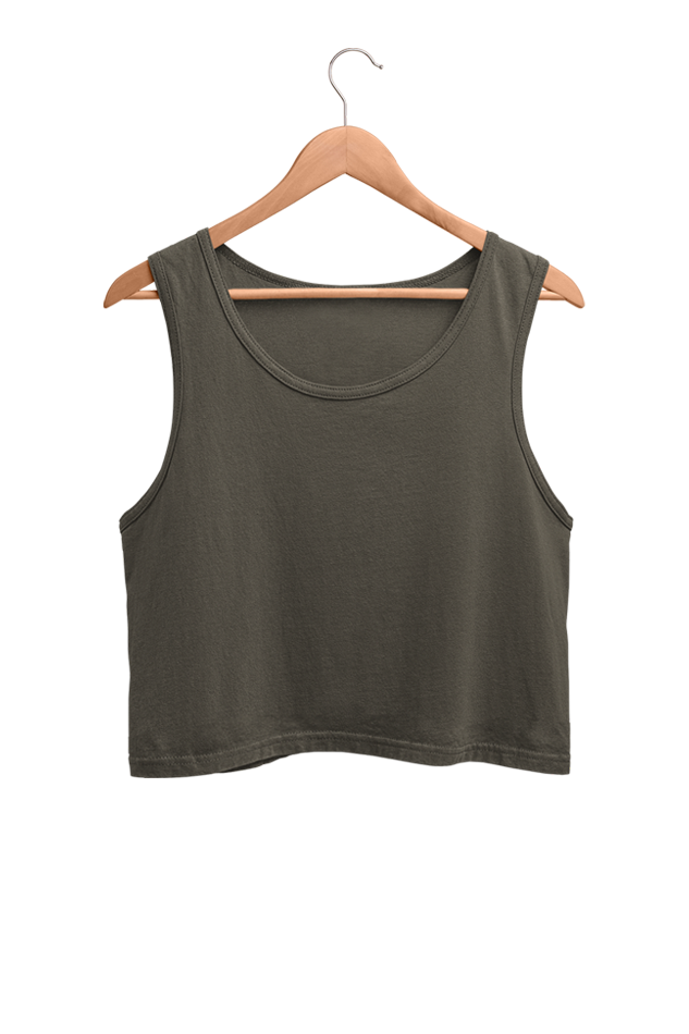 Olive Green Crop Tank